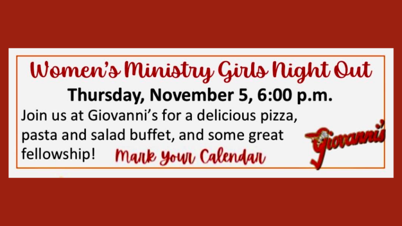 Women's Ministry Girl's Night Out