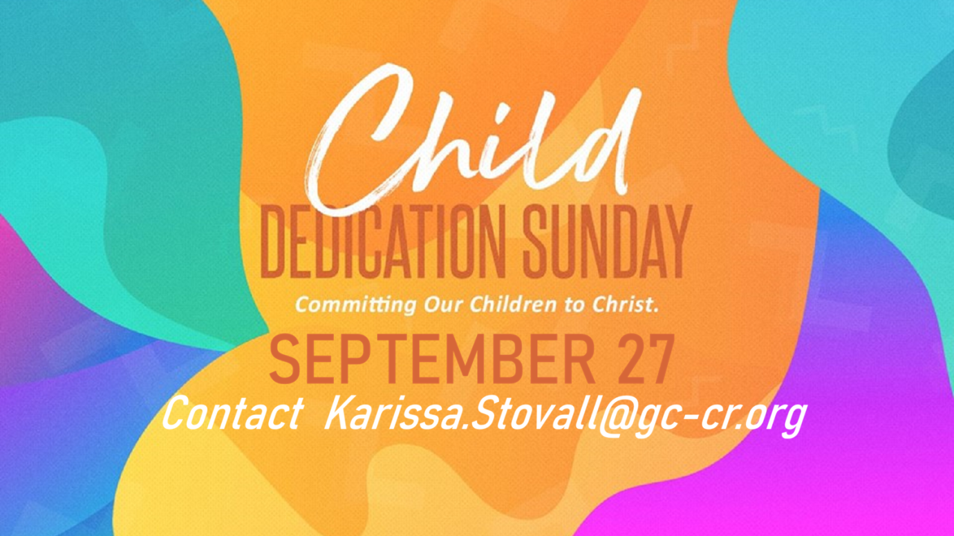 Child Dedication Sunday