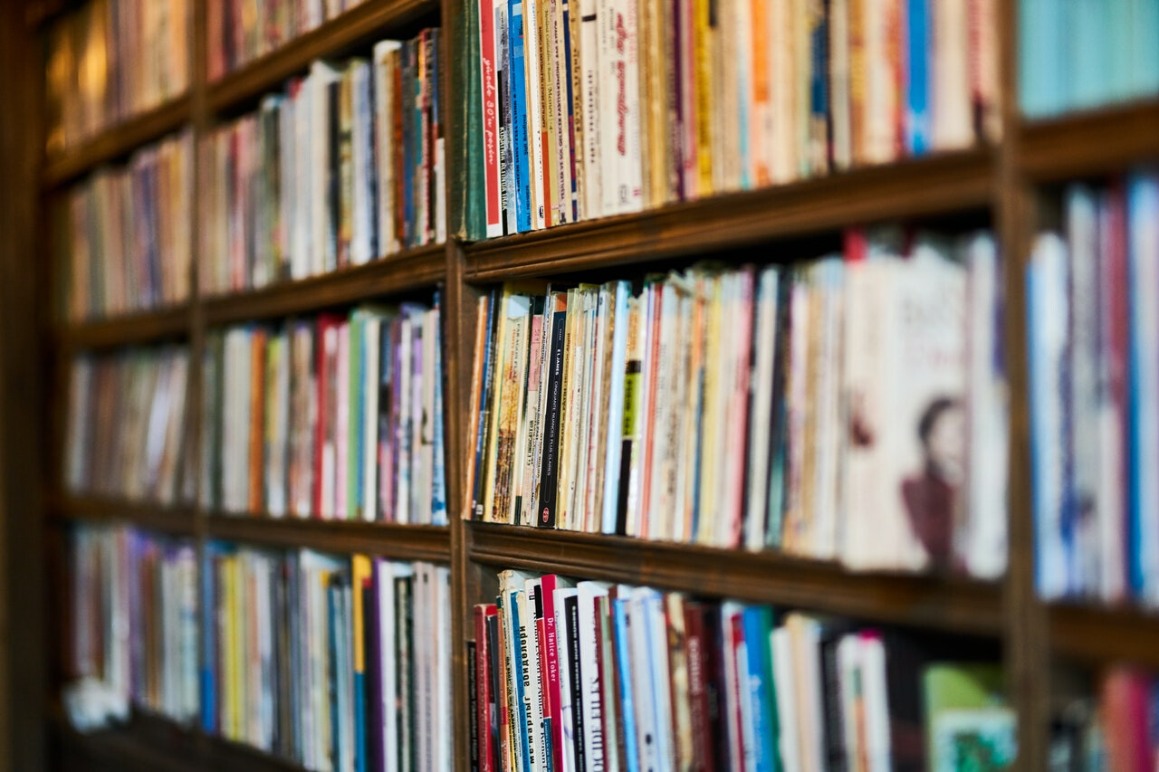 books on shelf