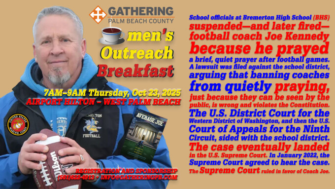 Meet Coach Joe Kennedy - Fall Outreach Breakfast (Oct. 23)