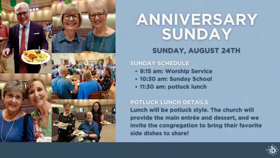 Anniversary Sunday Potluck Lunch