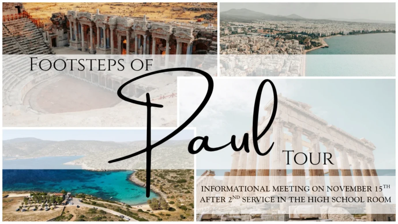 Footsteps of Paul Tour Info Meeting