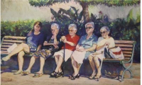 Peggy Cook bench in the shade