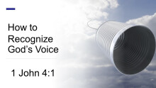 How To Recognize God's Voice