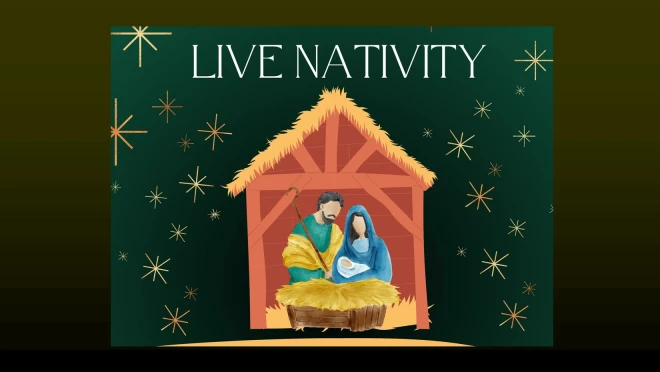 Faith Radio and Haven Memory Care Live Nativity Begins - Montgomery