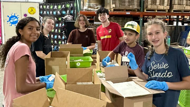 students sorting soap