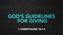God’s Guidelines for Giving
