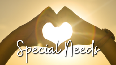 Special Needs. Hands forming a heart