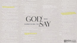 God Has Something to Say \ July 6, 2025