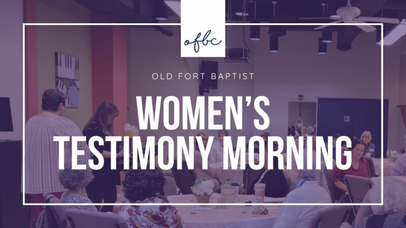 Women's Ministry: Testimony Morning