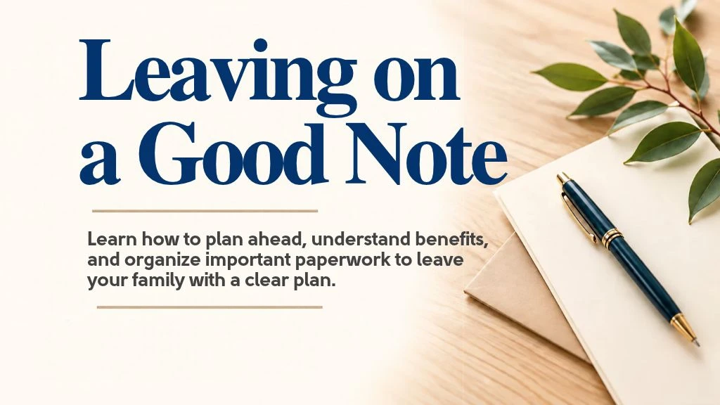 Leaving on a Good Note