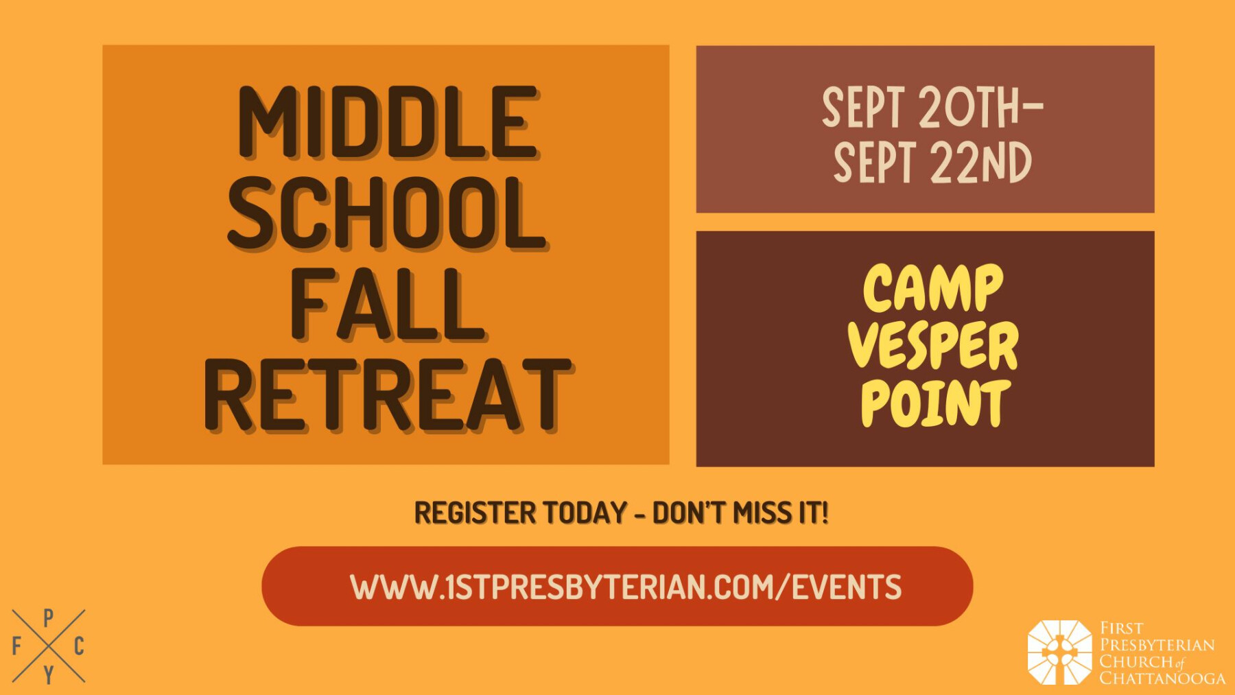 Middle School Fall Retreat (REGISTRATION FULL)