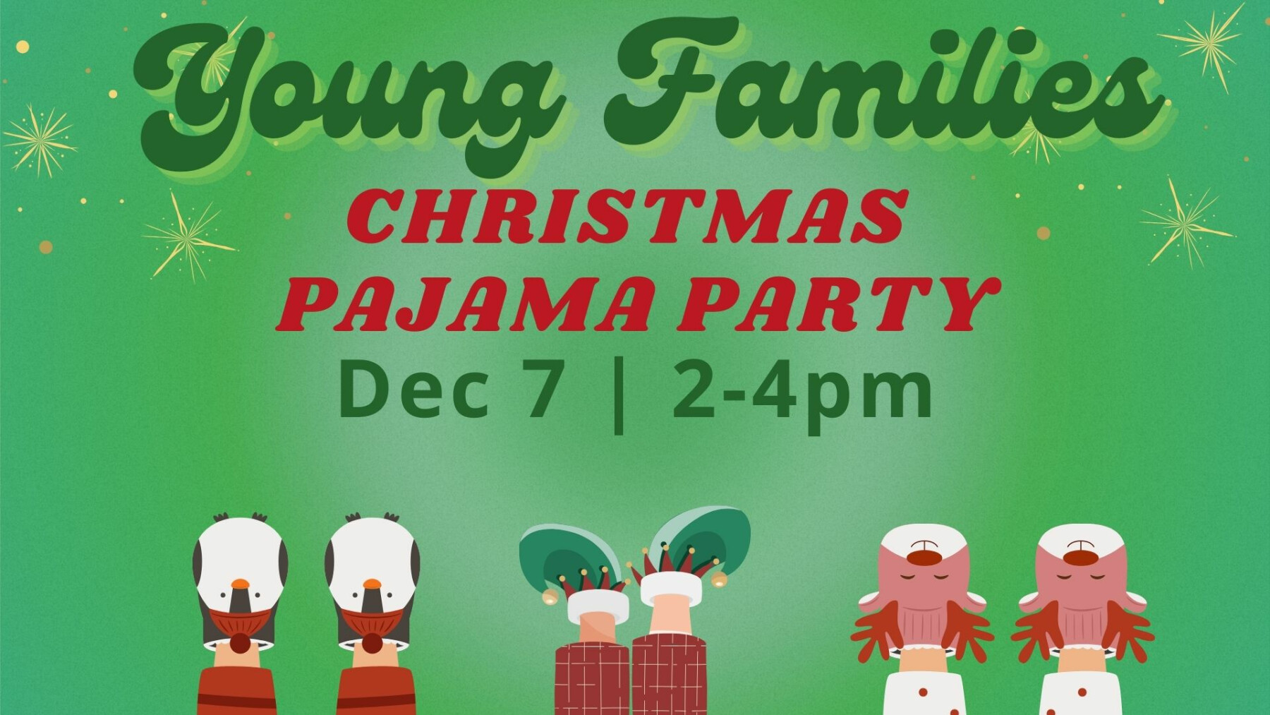 Young Family Christmas PJ Party