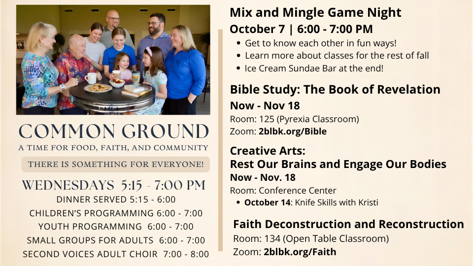 Wednesday Adults Programming