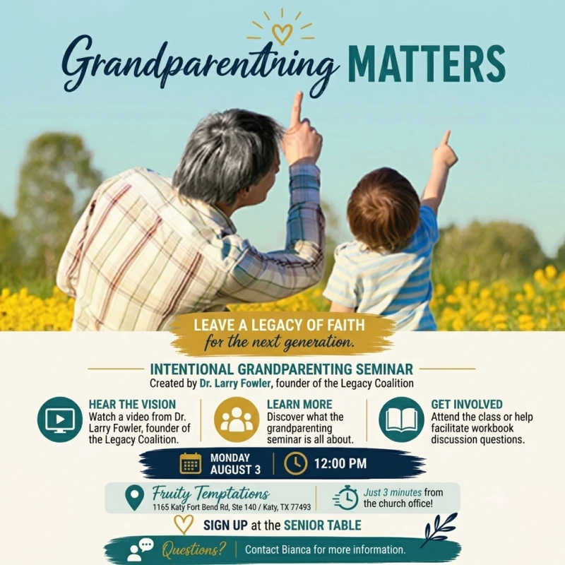 Grandparenting Matters: LEAVE A LEGACY OF FAITH