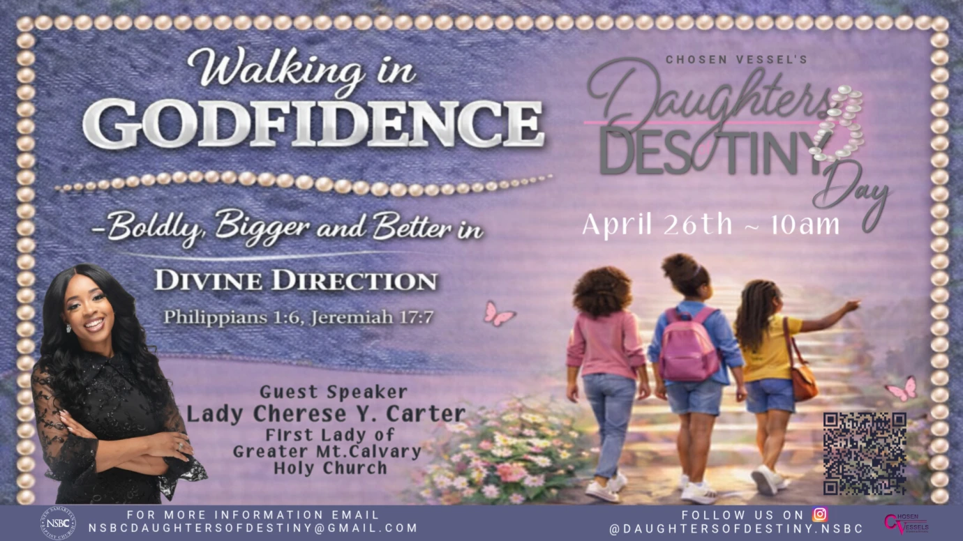 Daughters of Destiny - DOD Day 2026  - Walking in Godfidence – Boldy, Bigger and Better in Divine Di