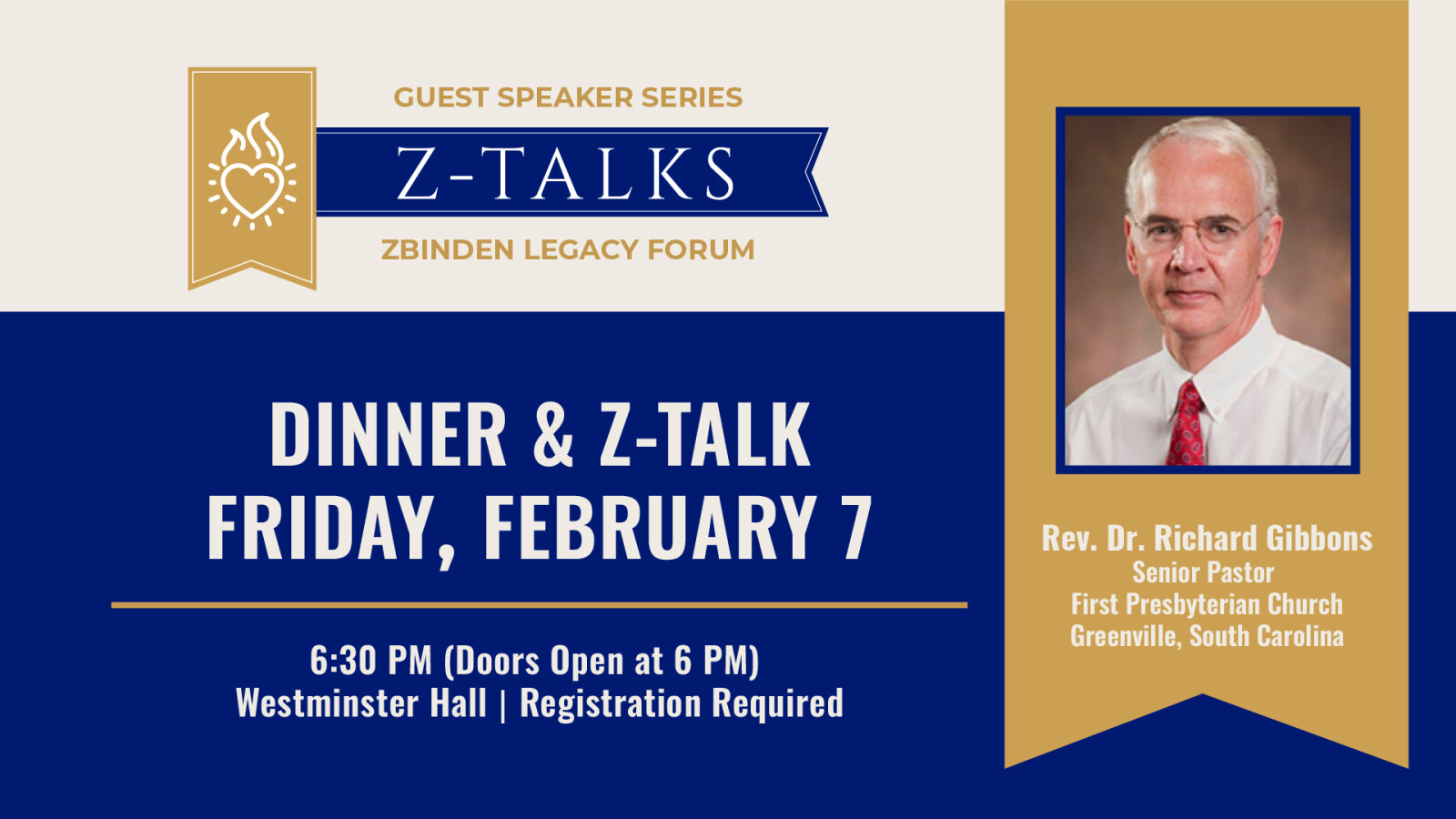 Z-Talk & Dinner with Rev. Dr. Richard Gibbons