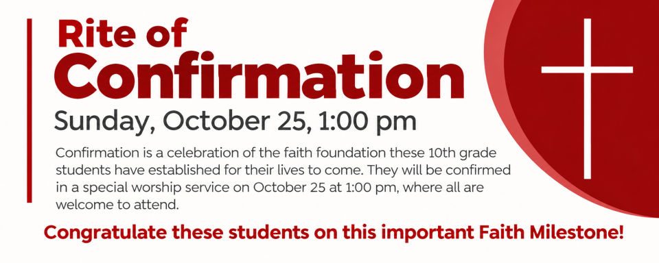 Rite of Confirmation Worship Service