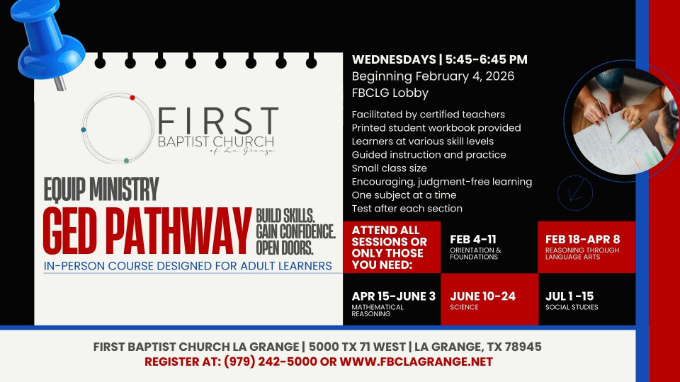 Equip Ministry: GED for Adults