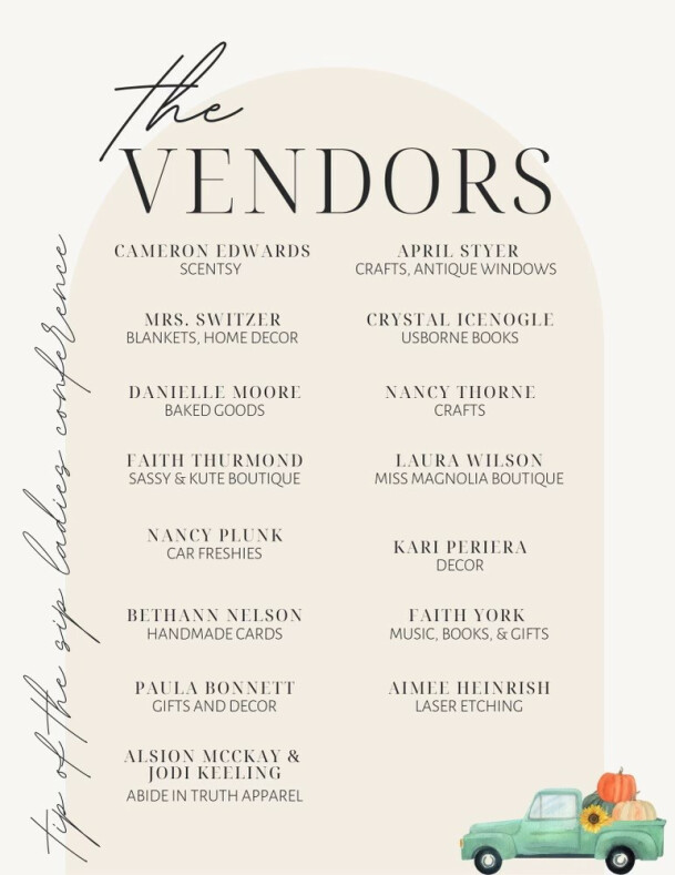ladies conference vendors