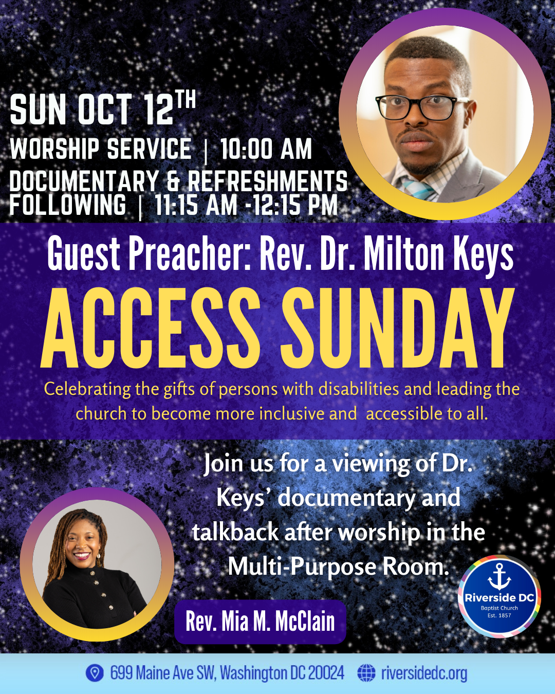 Access Sunday & Guest Preacher: Rev. Dr. Milton Keys