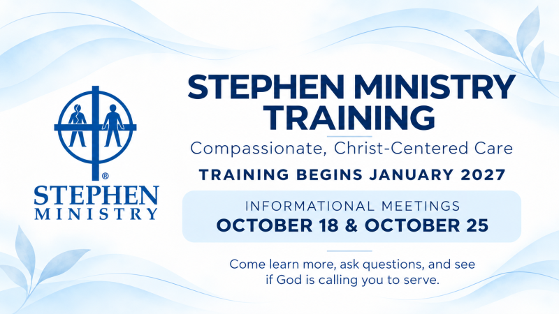 STEPHEN MINISTRY TRAINING
