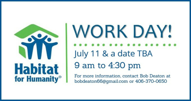 Habitat Work Day, 9 am - 4:30 pm