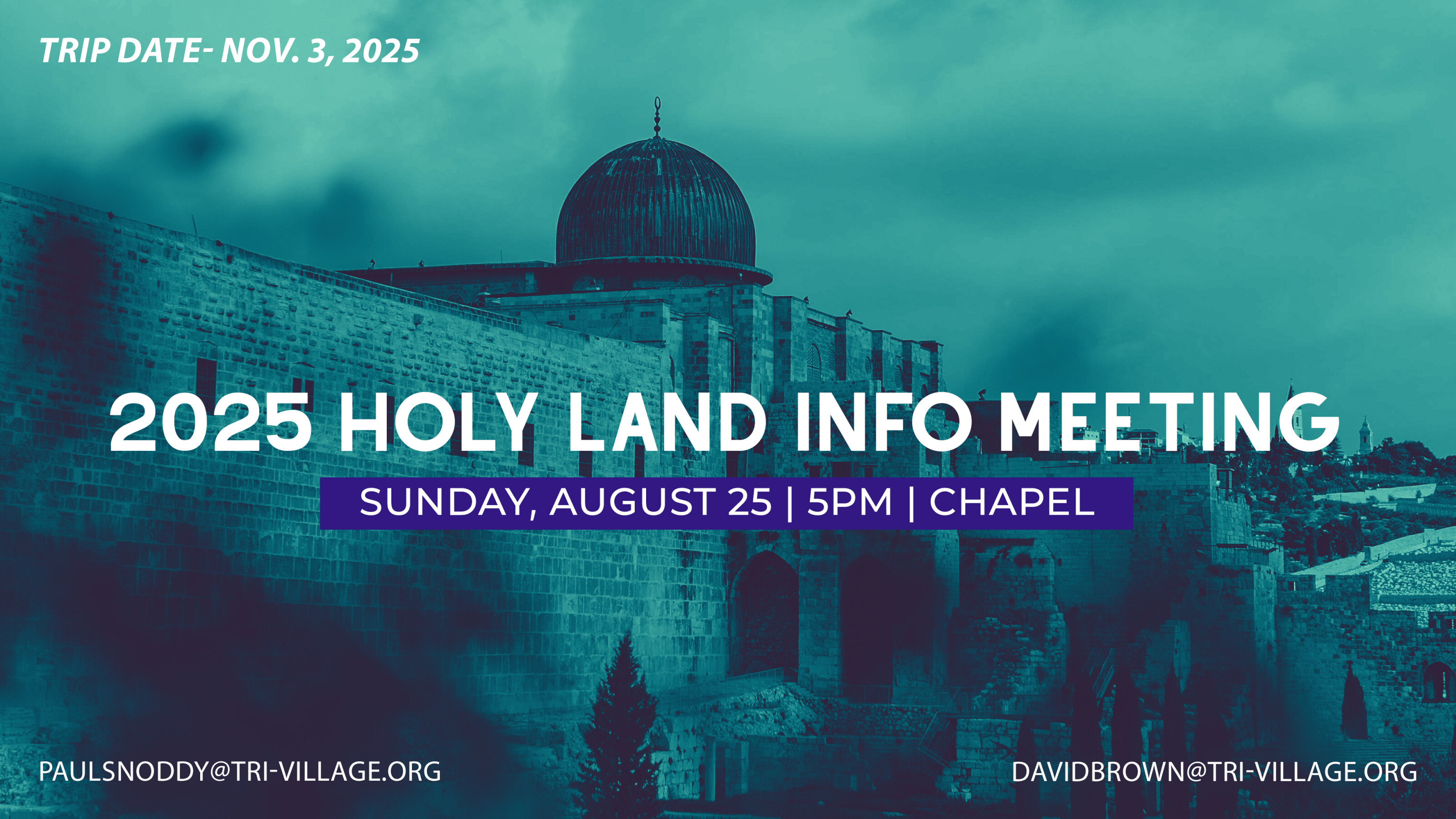 2025 Holy Land Info Meeting