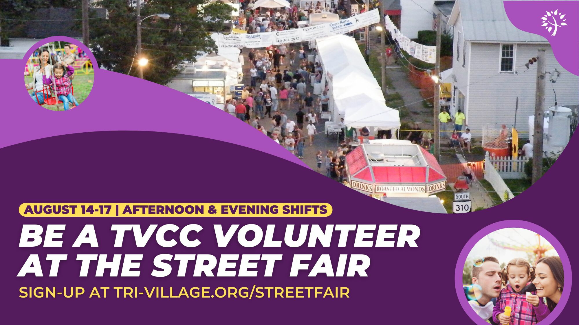 Be a TVCC Volunteer at the Street Fair