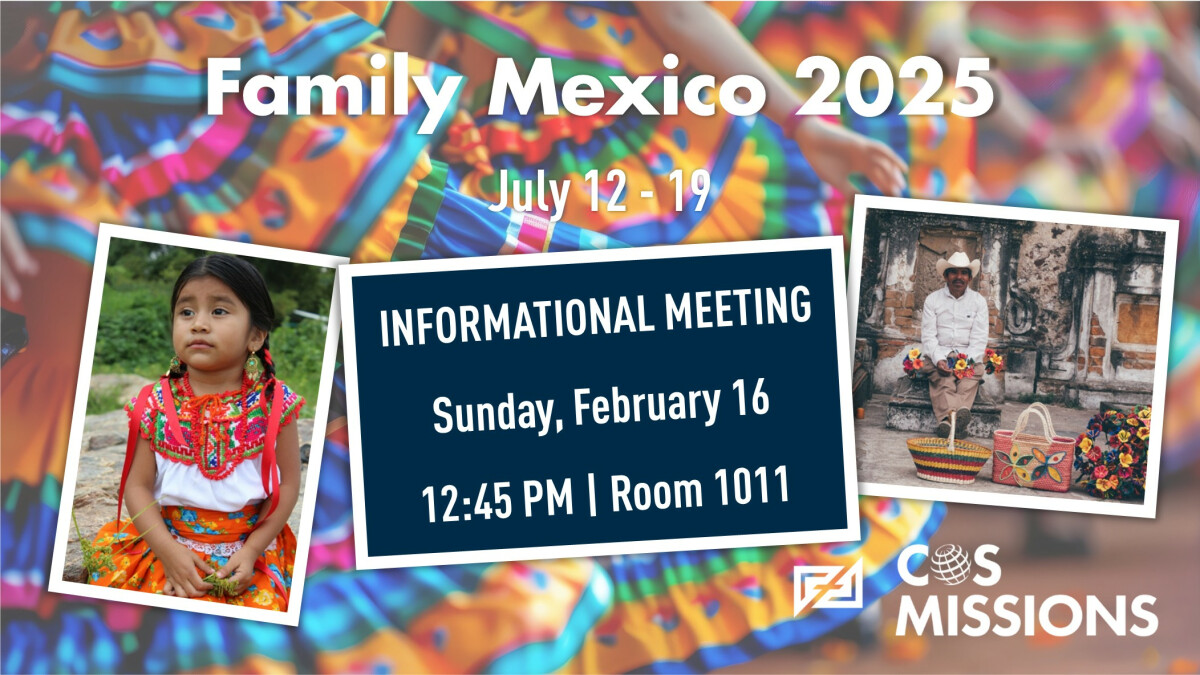 Family Mission Trip Info Meeting 