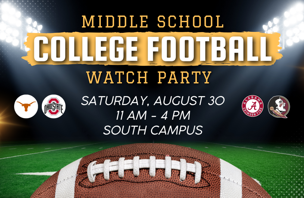 Middle School College Football Watch Party