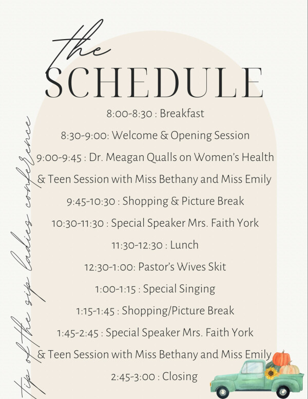 ladies conference schedule
