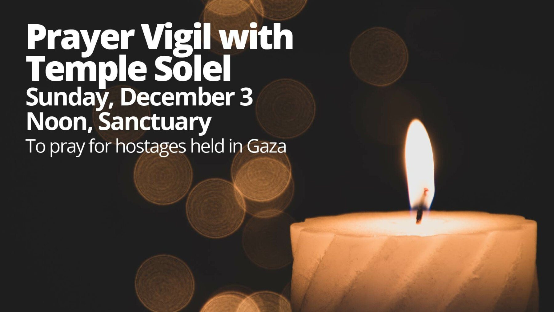 Prayer Vigil with Temple Solel