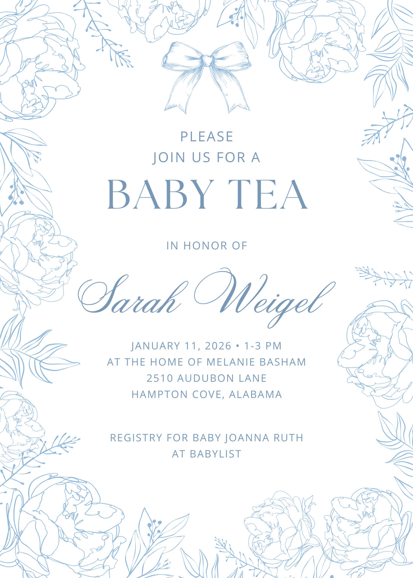 Baby Shower for Sarah & Adam Weigel