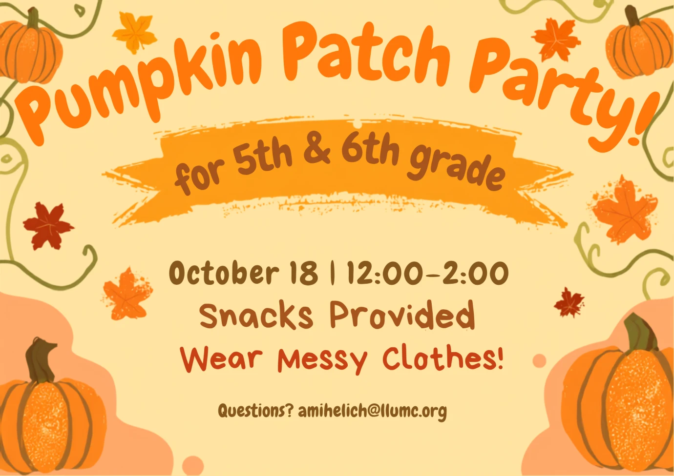 Preteen Days: Pumpkin Patch Party 
