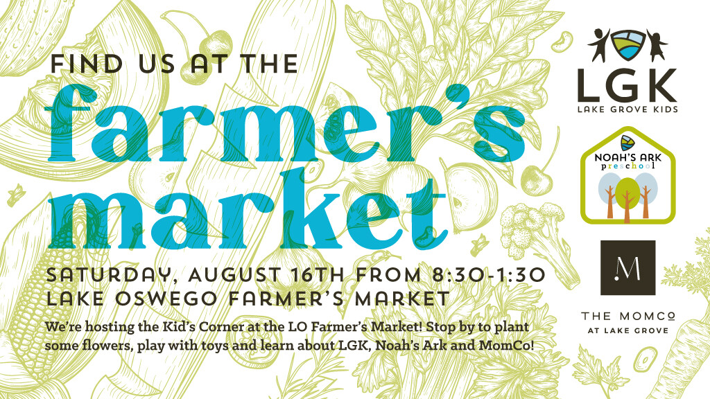 LGK and MomCo at LO Farmer's Market