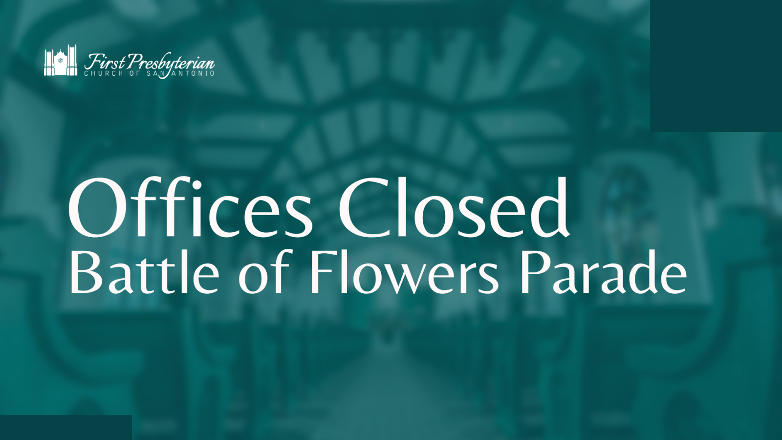 Offices Closed for Battle of the Flowers