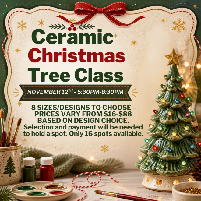ECW - Ceramic Christmas Tree Class