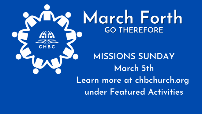 March Forth- Missions Sunday 