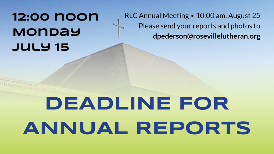 Annual Report Deadline