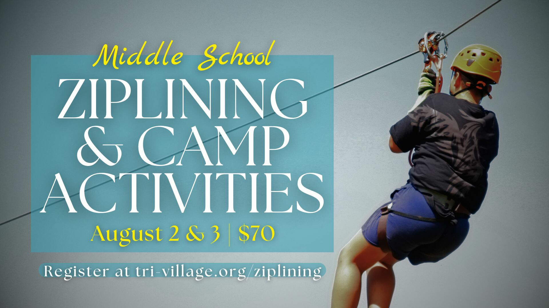 Middle School Ziplining