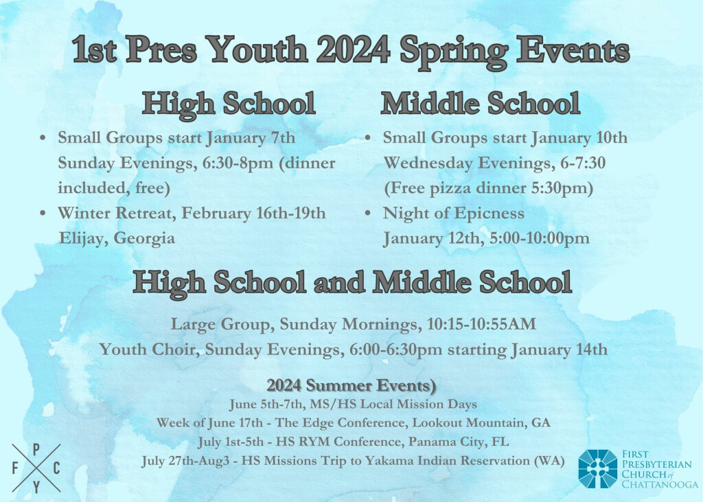 Spring 2024 Events Schedule