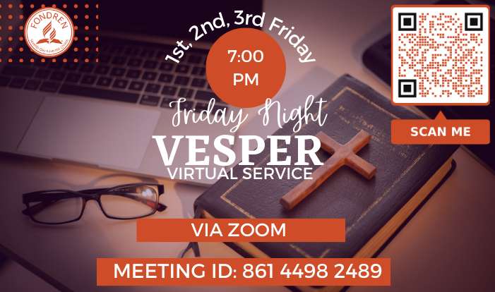 Virtual Vesper Service on Friday Evenings