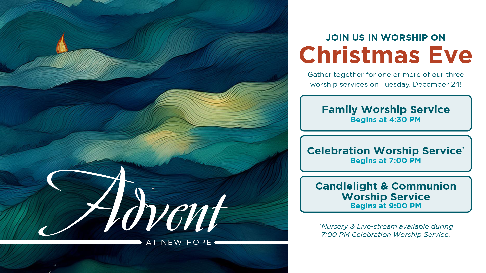 Christmas Eve Schedule 2024 New Hope Presbyterian Church