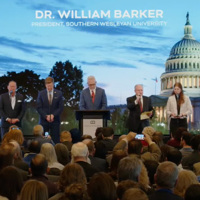 SWU President Dr. Bill Barker Leads Prayer for Nation’s Christian Colleges at Historic DC Gathering