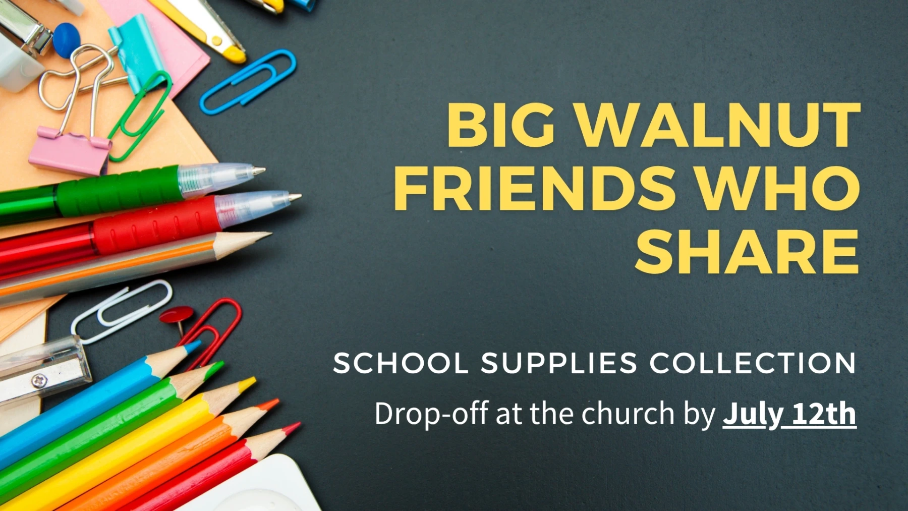 Big Walnut Friends Who Share - School Supplies Collection 2026