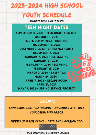 Youth Ministry | Our Shepherd Lutheran Church & School