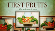 Generous Giving (2 Cor. 8)