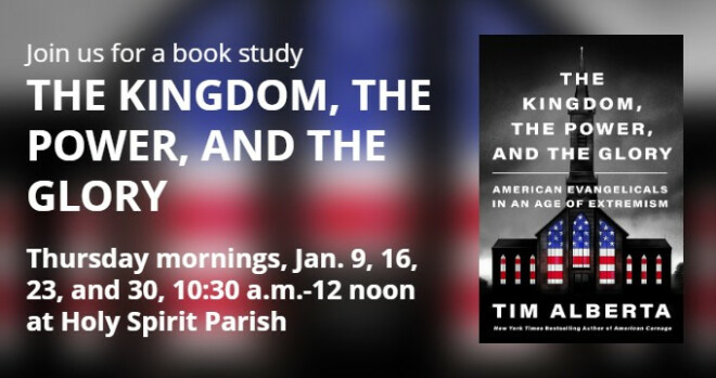 Book Study: The Kingdom, the Power, and the Glory, 10:30 a.m.