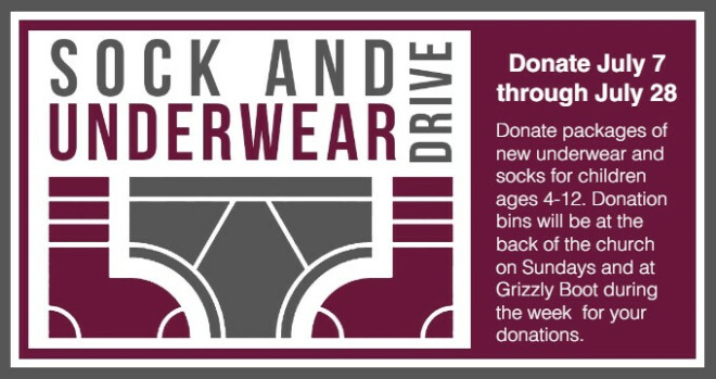 Sock and Underwear Drive - Extended through July 28